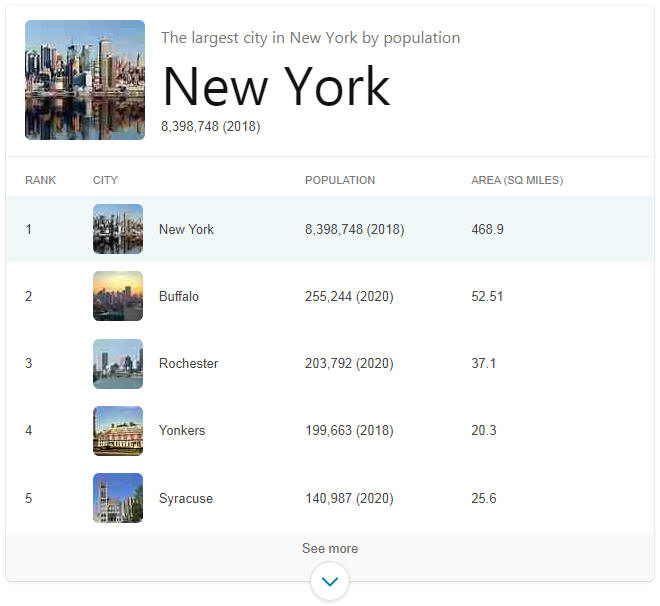 Largest Cities in New York